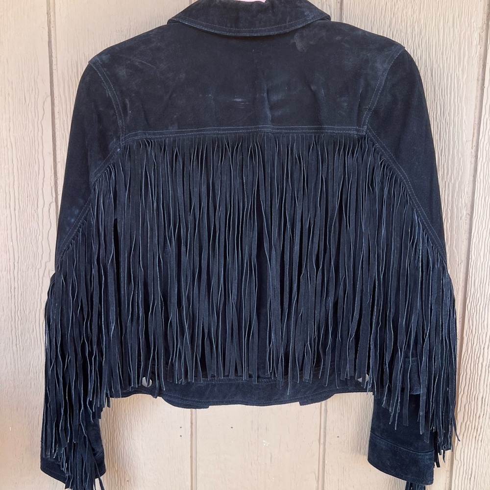Genuine Leather Fringe Jacket Forever 21 - Picture 4 of 6